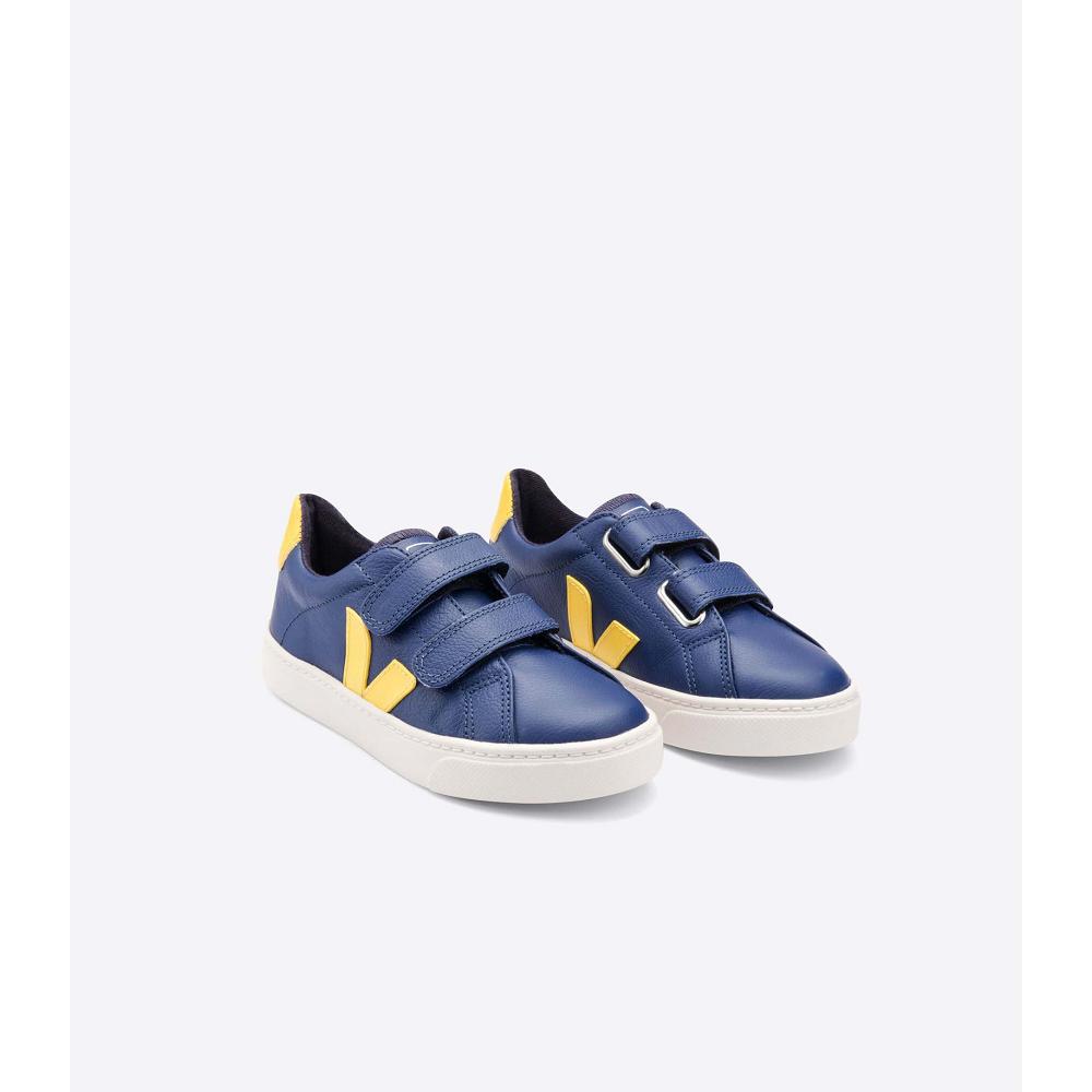 Kids' Veja ESPLAR CHROMEFREE Sneakers Navy | ZA 823CTV